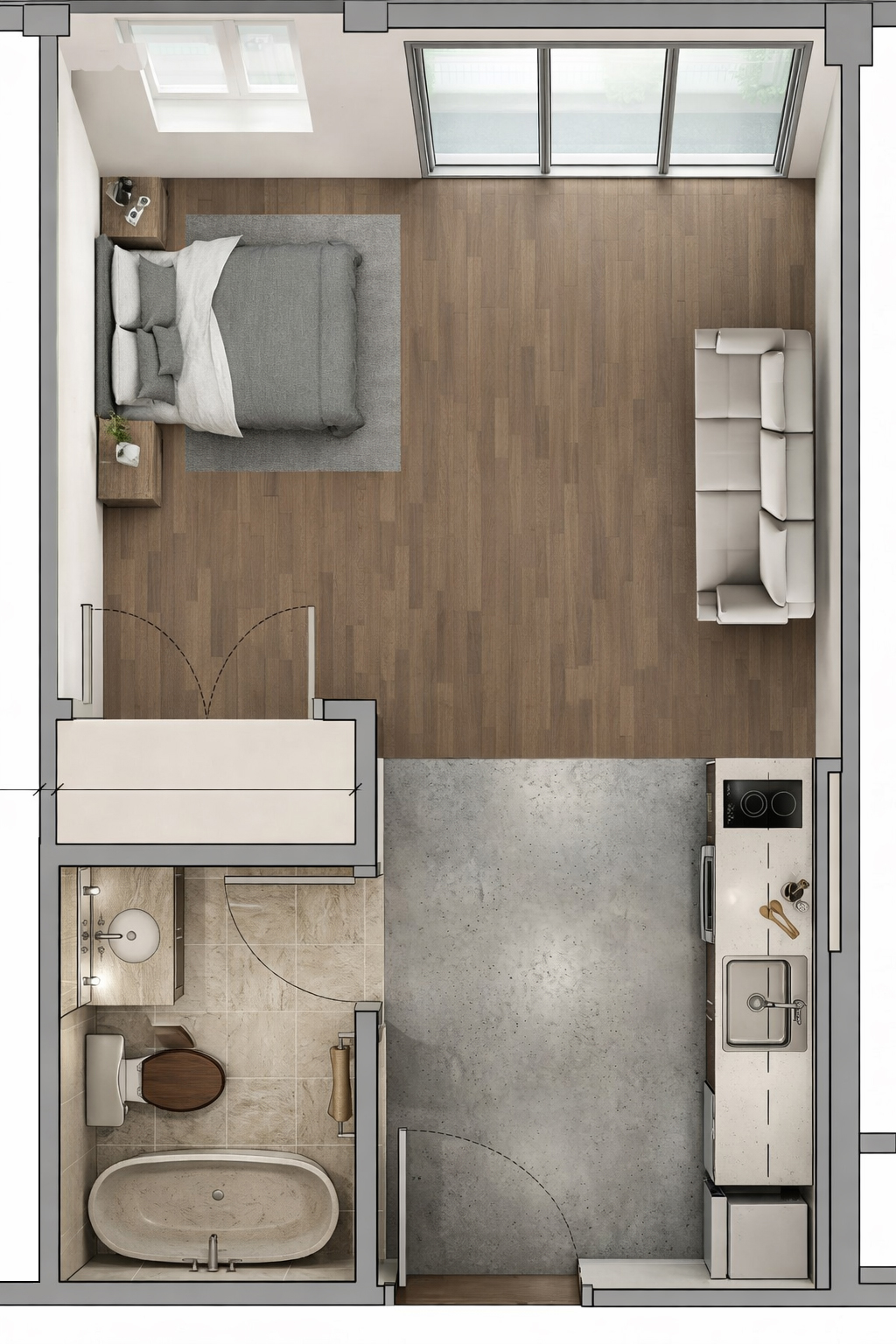 Studio 284 floor plan
