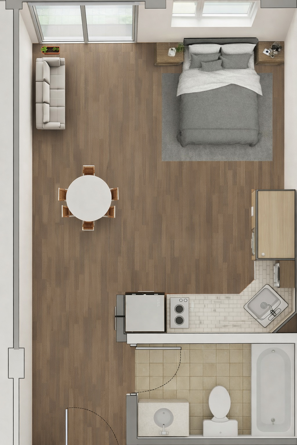 Studio 296 floor plan